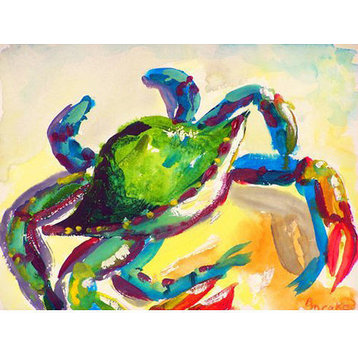 Teal Crab Door Mat 18x26