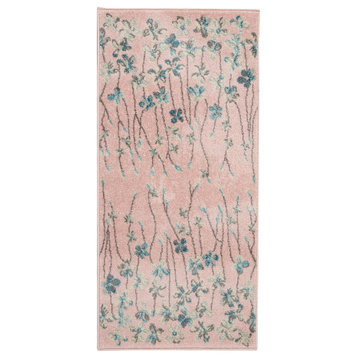 Nourison Tranquil 2' X 4' Pink Contemporary Indoor Area Rug