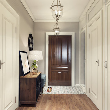 Interior design in residential complex "Chocolate"