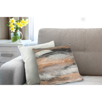 Visions I Vista Indoor/Outdoor Pillow, Taupe, 20" Square