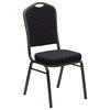 Flash Furniture Hercules Crown Back Banquet Stacking Chair in Black