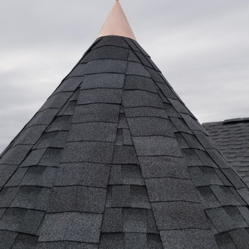 Roof and copper finial work in Munster, Indiana.