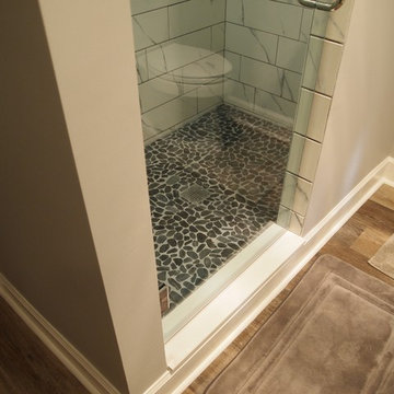 Shower Renovation, Lighting Upgrade, & Frameless Glass Install in Palm Harbor