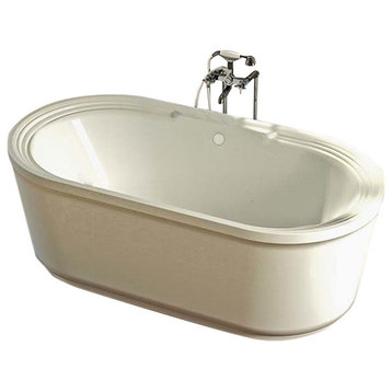 Venzi Padre 34 x 67 x 21 Oval Freestanding Air Jetted Bathtub By Atlantis