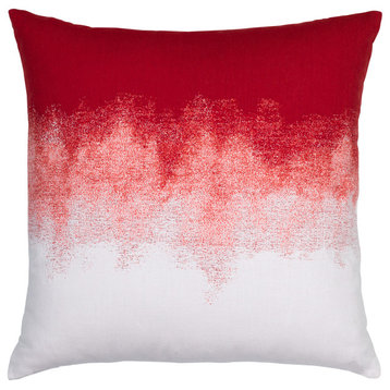 Artful Crimson Indoor/Outdoor Performance Pillow, 20"x20"
