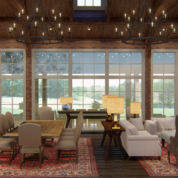 Rockin' M Interior - Greatroom Window Wall