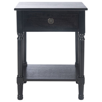 Raleigh One Drawer Accent Table Black