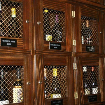 A Close-Up of the Wine Lockers