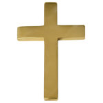 Jefferson Brass - Confirmation Cross, Polished - This classic Christian cross is an elegant reminder of your faith. Ideal as a paperweight or gift celebrating Christmas, Easter, Baptism and Confirmation. Because of the handcrafted workmanship of each piece, you may occasionally be able to discern very small inclusions, imperfections, and even slight size variations. This is to be expected, and we ask that you understand that they are an inherent part of the manufacturing process. Our products, we believe, are the best that can be made today. All products are solid brass. If you receive one that has a slight discoloration, it is not a defect. It has travelled over 8,000 miles from the factory to our warehouse. Use a metal polish, such as Brasso or Wenol, to correct the discoloration. The discoloration is not a defect.