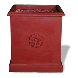 Amedeo Design, LLC - USA - Square Icon Planter, Terra-Cotta, Drainage - Outdoor Decor