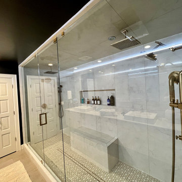 Large Format Remodeled Shower & Steam Room in Tulsa, OK