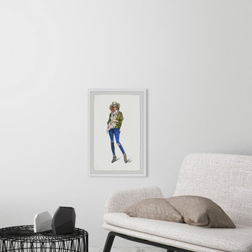 "Fall Outfit" Framed Painting Print