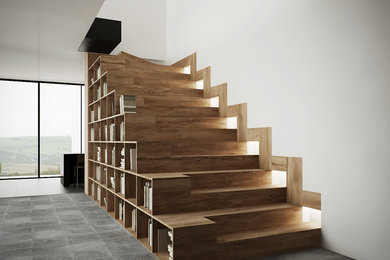 Example of a trendy staircase design in Other