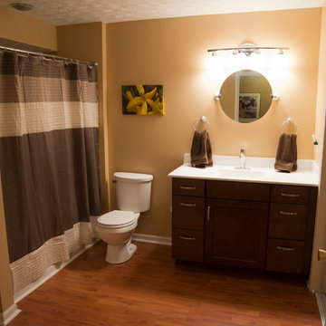 Basement Bar, Gaming Area and Bathroom.