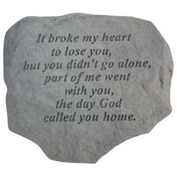 Garden Accent Stone, "It Broke My Heart to Lose You"
