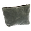 Retro Soft Light Gray Velvet Zipper Pouch | 6" x 9" Bag Holder Tote Jewelry