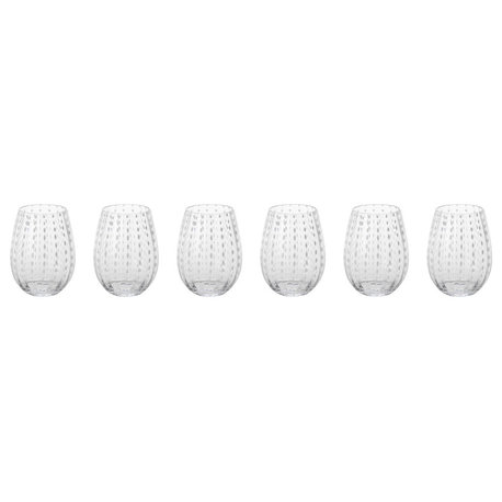 Fintan 5" Tall Stemless Wine Glass, Set of 6