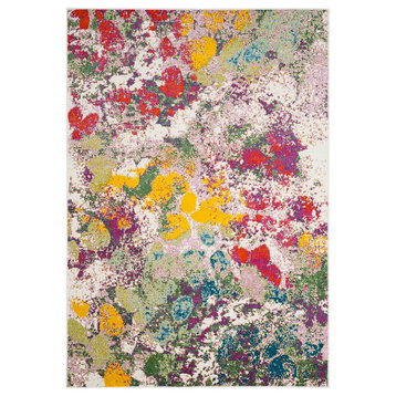 Safavieh Watercolor Collection WTC696 Rug, Light Green/Rose, 2'3" X 8'