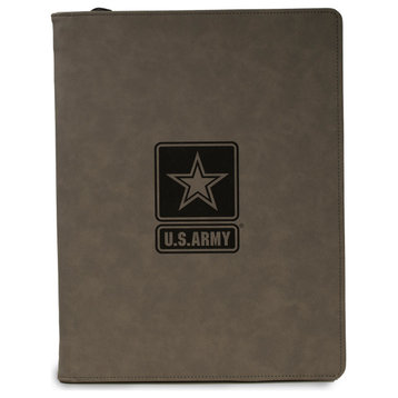 Gray US Army Logo Multicompartment Padfolio/Portfolio