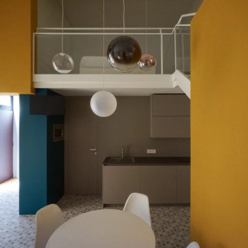 Soppalco e angolo cottura, Farina Loft