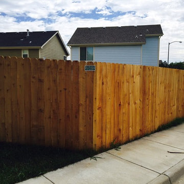 Basic cedar dog eared fences
