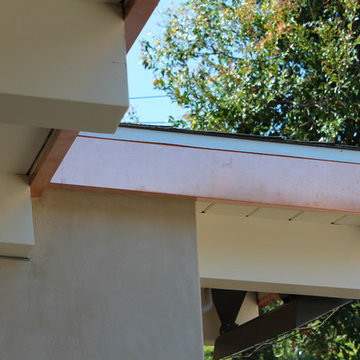 Copper Fascia Wrap and Angle Face Gutters, . Santa Monica.