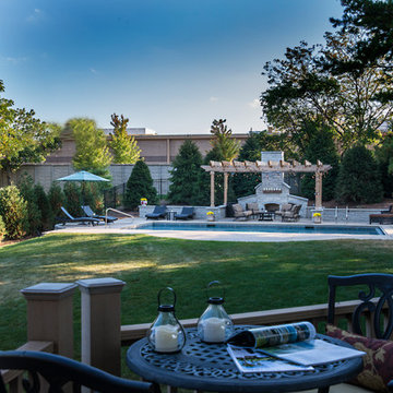 Lake Zurich, IL Swimming Pool, Pergola and Fireplace