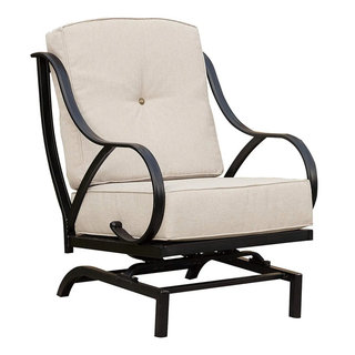 Outdoor Lounge Chair, Cushioned Seat With Motion Spring Function ...