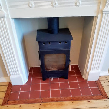 Renovating a Quarry Tiled Hearth in Lindow End