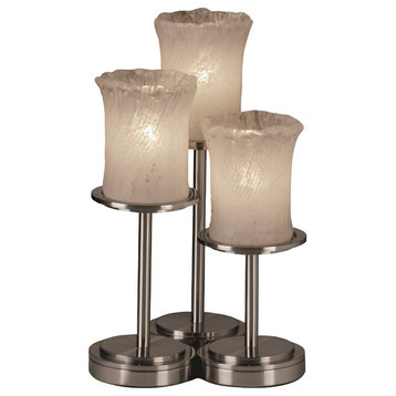 Justice Designs Veneto Luce Dakota 3-Light Table Lamp, Brushed Nickel