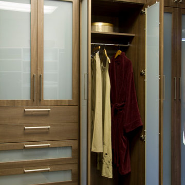 Copa Cabana Built-In Closet with Frosted Glass Inserts
