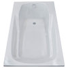 Troy 32 x 60 Rectangular Soaking Drop-In Bathtub - Tub w/ Reversible Drain