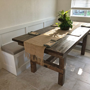 Custom breakfast nook cushions