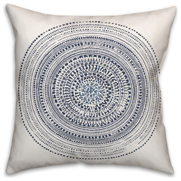 Circle and Dash Pattern 18x18 Indoor / Outdoor Pillow