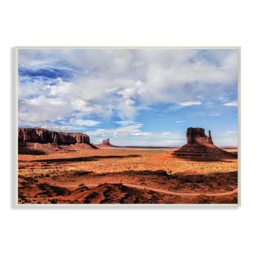 Utah Monument Valley Desert Landscape Photograph, 13"x19", Wood Art