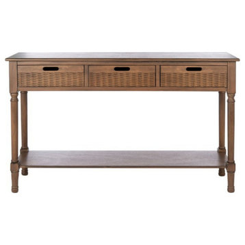 Gracyn 3 Drawer Console, Brown