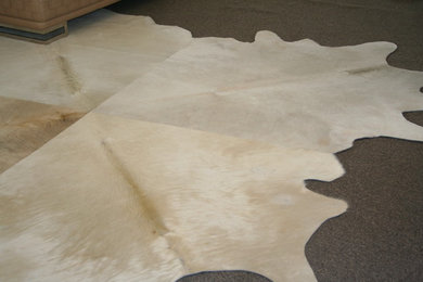 Hair on hide designed rug