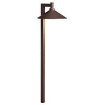 Kichler - Kichler LED Ripley Path, Textured Architectural Bronze - 2700K WARM-WHITE LED RIPLEY(TM) - Inspired by the popular Kichler(R) Ripley outdoor lantern, the rich Textured Architectural Bronze tones, clean lines and sturdy construction make this path light a welcome addition to any transitional outdoor lighting design.
