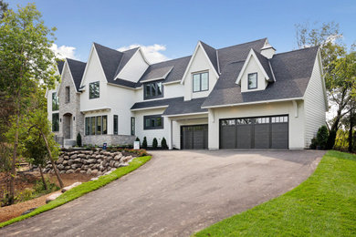 Inspiration for a transitional exterior home remodel in Minneapolis
