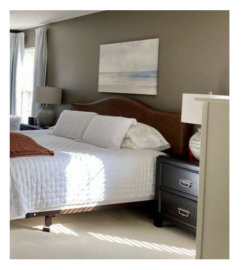 Art Above Curved Headboard Advice Needed