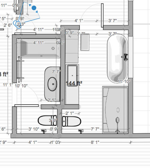 Tub and Shower In Master Bath - Where do I put the toilet?