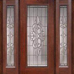 Prehung Entry Sidelites Door 80 Fiberglass Courtlandt Full Lite - Front Doors