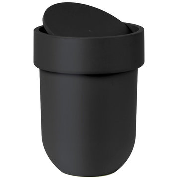 Touch Waste Can With Lid, Black