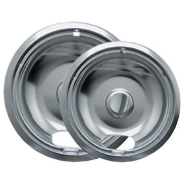 Range Kleen 12782XCD5 Style A Chrome Drip Pans, 2-Pack
