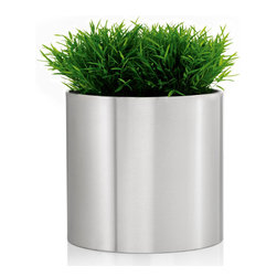 Stainless Steel Greens Round Planter - Products