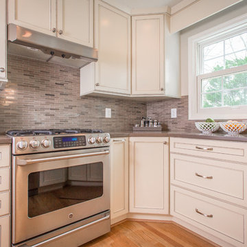 Transitional Gray & White Kitchen