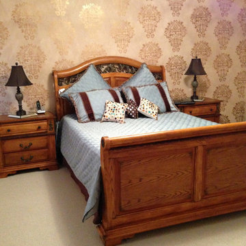 Fabric Damask Stencil Projects