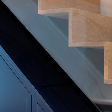 Bespoke Oak Staircase with Glass Balustrade