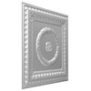 Laurel Wreath PVC 2' x 2' Faux Tin Ceiling Tile, Pack of 10, Silver