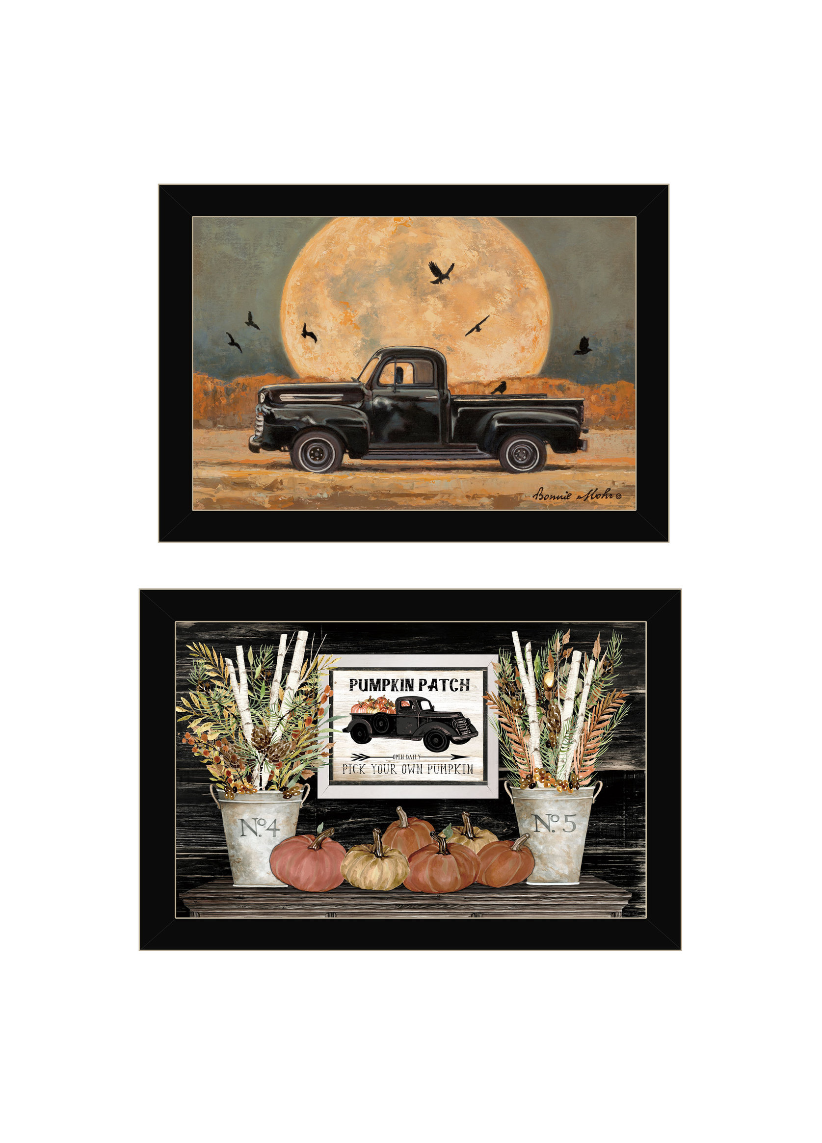 "Harvest Moon" By Cindy Jacobs & Bonnie Mohr, Framed Print, Black Frame ...